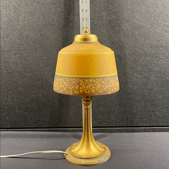 Antique Reverse Painted Table Lamp - Picture 14 of 16